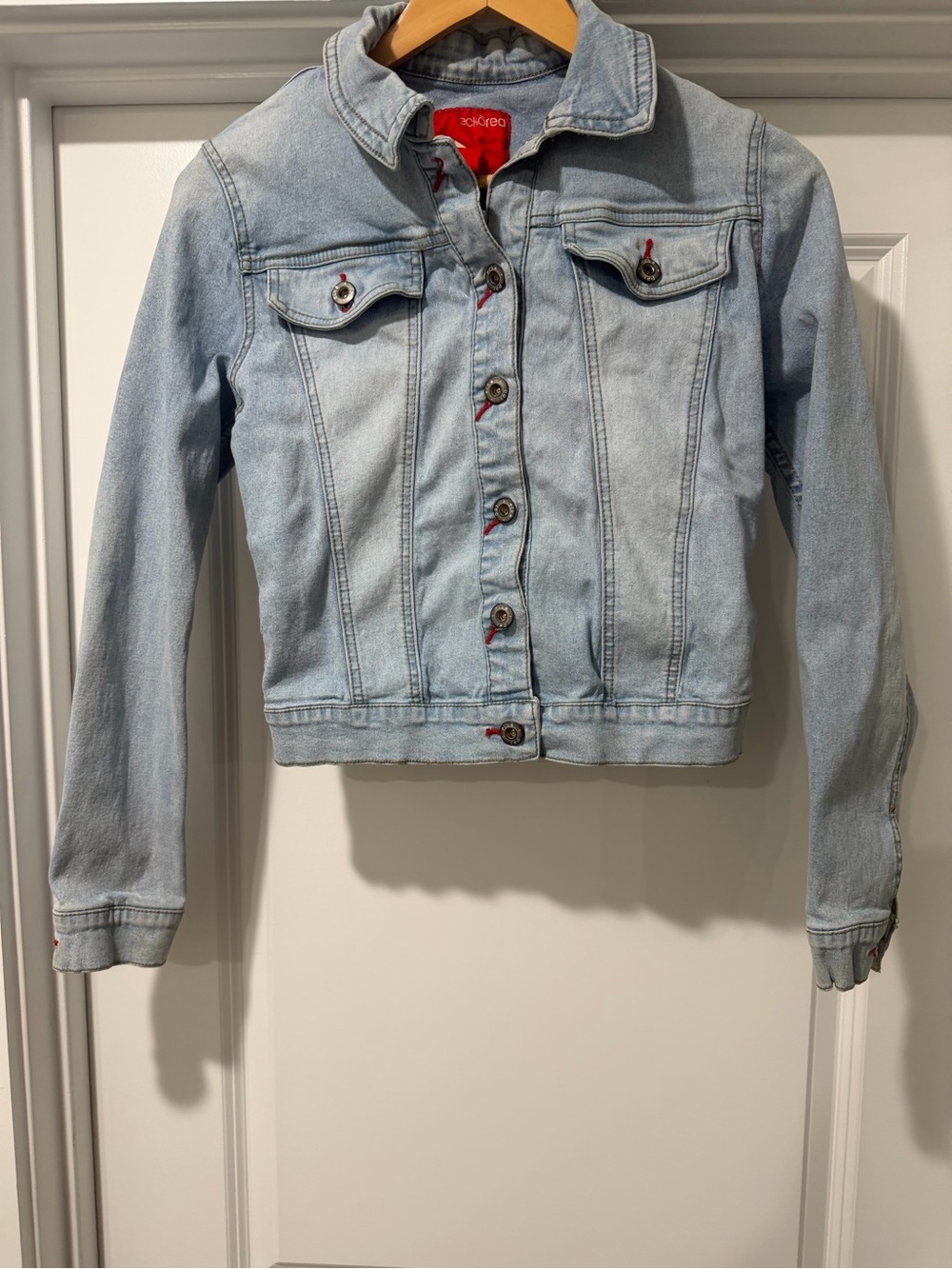 Vintage EccoRed Light Wash Denim Jacket - Women's Light Blue Jean Jacket